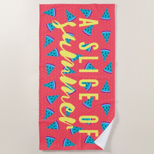 Serviette De Plage Eté de la pastèque Cool moderne (Devant)