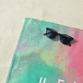 Serviette De Plage Eté de la pastèque Tye-Dye (En situation)