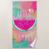 Serviette De Plage Eté de la pastèque Tye-Dye (Devant)