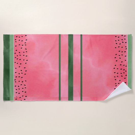 Serviette De Plage Eté de pastèque (Devant)