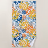Serviette De Plage Été Floral Abstrait Couleurs vives (Devant)