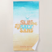 Serviette De Plage Été mignon (Devant)