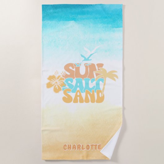 Serviette De Plage Été mignon (Devant)