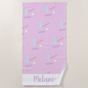 Serviette de plage Été paillettes pastel