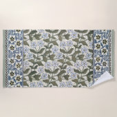 Serviette De Plage Été Périwinkel Fleur Plutôt Élégant Floral (Devant)