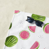 Serviette De Plage Eté Pink & Green Watermelon (En situation)