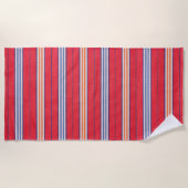 Serviette De Plage Été Plage Rayures (Devant)