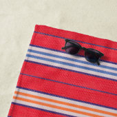 Serviette De Plage Été Plage Rayures (En situation)