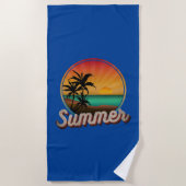 SERVIETTE DE PLAGE ÉTÉ PLAGE VINTAGE (Devant)