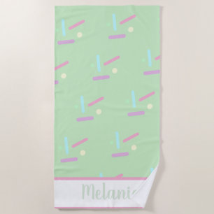 Serviette De Plage Été Sautines Pastels Nom