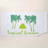 Serviette De Plage Été Tropical (Devant)
