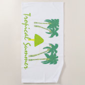 Serviette De Plage Été Tropical (Devant)