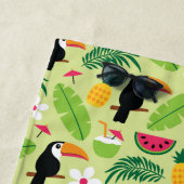 Serviette De Plage Été tropical du Toucan (En situation)