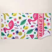 Serviette De Plage Été tropical moderne (Devant)