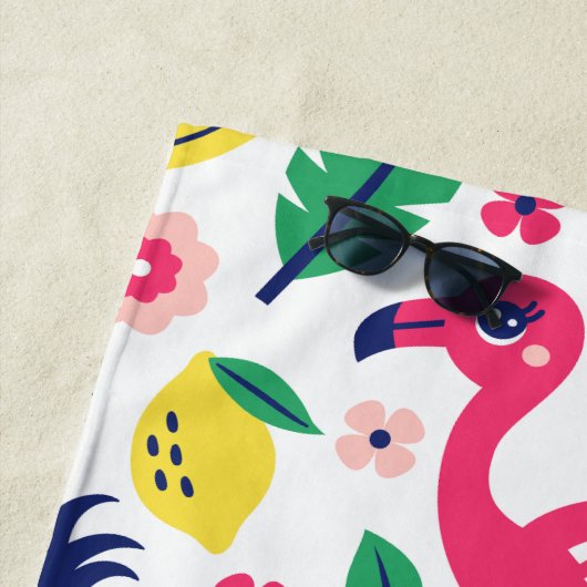 Serviette De Plage Été tropical moderne (En situation)