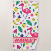 Serviette De Plage Été tropical moderne (Devant)