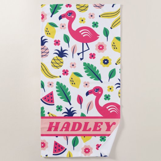 Serviette De Plage Été tropical moderne (Devant)