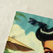Serviette De Plage Été vintage Plage Pin Ups (En situation)