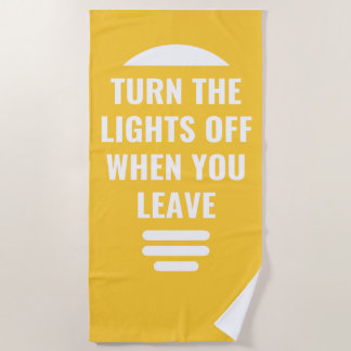 Serviette De Plage Éteindre les lumières