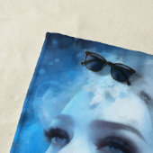 Serviette De Plage Ethereal Frozen Neige Queen Imaginaire Art (En situation)