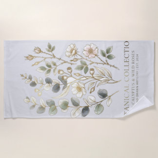 Serviette De Plage Ethereal Gold & Sage Botanical Collection