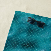 Serviette De Plage Étincelle turquoise de sirène (En situation)
