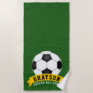 Serviette De Plage Étoile de football