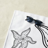 Serviette de plage - Étoile de mer (En situation)