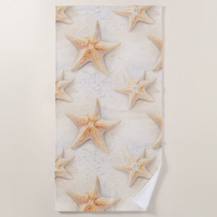 Serviette De Plage Étoile de mer de l'océan de la plage