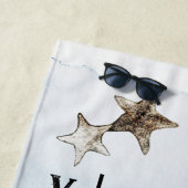 Serviette de plage étoile de mer | Océan Rustique (En situation)