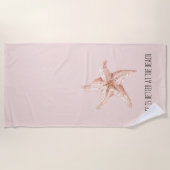 Serviette De Plage Étoile de mer pêche mieux à la plage (Devant)