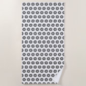 Serviette De Plage Étoile de soleil noir et blanc (Devant)