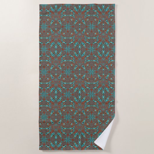 Serviette De Plage Étoile fractale de la complexité future (Devant)