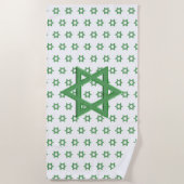 Serviette De Plage Étoile verte de David sans marin (Devant)