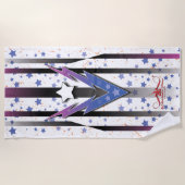 Serviette De Plage Étoiles de tonnerre (Devant)