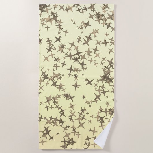 Serviette De Plage Étoiles Dorées (Devant)
