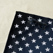 Serviette De Plage Étoiles patriotiques personnalisées rayonne Drapea (En situation)