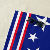Serviette De Plage Étoiles patriotiques Rouge Blanc Bleu (En situation)