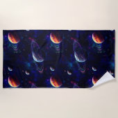 Serviette De Plage Etoiles, Planètes, Galaxie, Espace Extérieur Thème (Devant)
