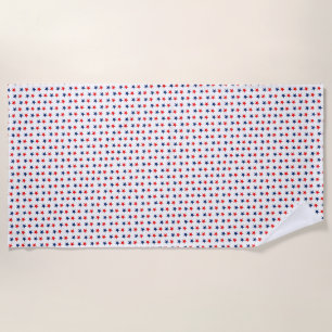 Serviette De Plage étoiles rouges, blanches et bleues Thunder_Cove