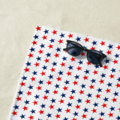 Serviette De Plage étoiles rouges, blanches et bleues Thunder_Cove (En situation)
