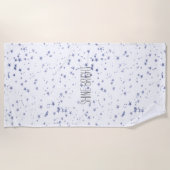 Serviette De Plage Étoiles violettes (Devant)