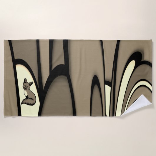 Serviette De Plage Être renard (Devant)