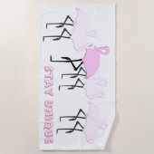 Serviette De Plage Être un Flamant rose unique (Devant)