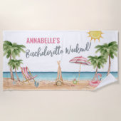 Serviette De Plage Étudiante Libre Tropicale D'été (Devant)