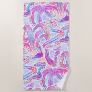 Serviette De Plage eurobeat holorave - rose et bleu :