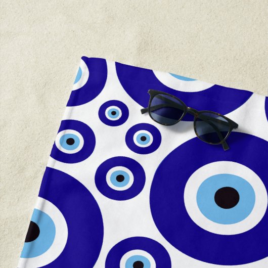 Serviette De Plage Evil Eye Pattern, Greek Eye, Turkish Eye, Nazar (En situation)