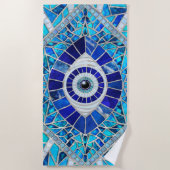 Serviette De Plage Evil Oeil Amulet Mosaic Art (Devant)