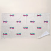 Serviette De Plage Exotique tropicale, Ananas (Devant)