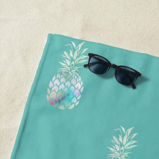 Serviette De Plage Exotique tropicale, Ananas (En situation)